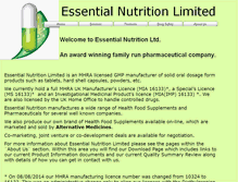 Tablet Screenshot of essentialnutrition.co.uk